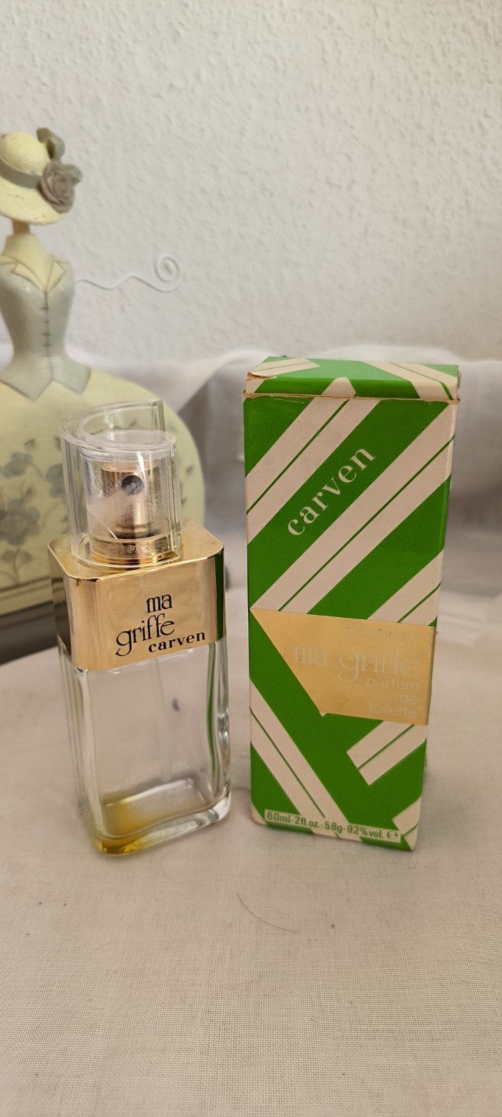 flacon vintage Ma griffe de Carven avec sa boîte, Verzamelen, Parfumverzamelingen, Ophalen of Verzenden, Gebruikt, Parfumfles