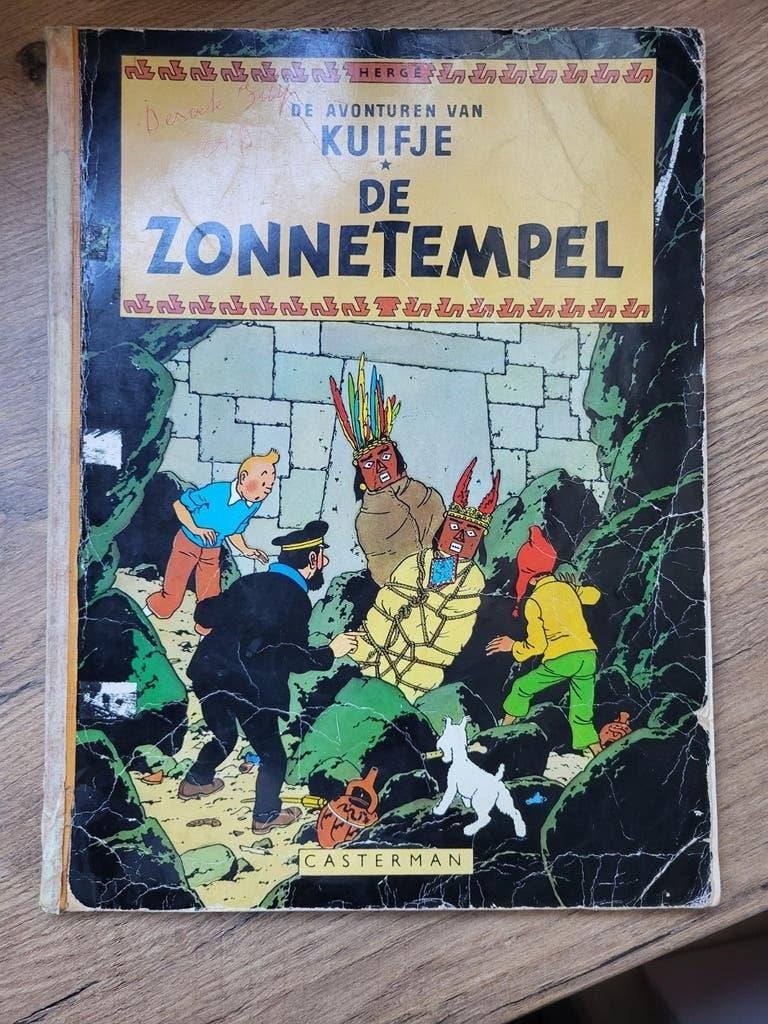 Kuifje - De zonnetempel - 1ste druk 1949, Boeken, Ophalen of Verzenden, Gelezen