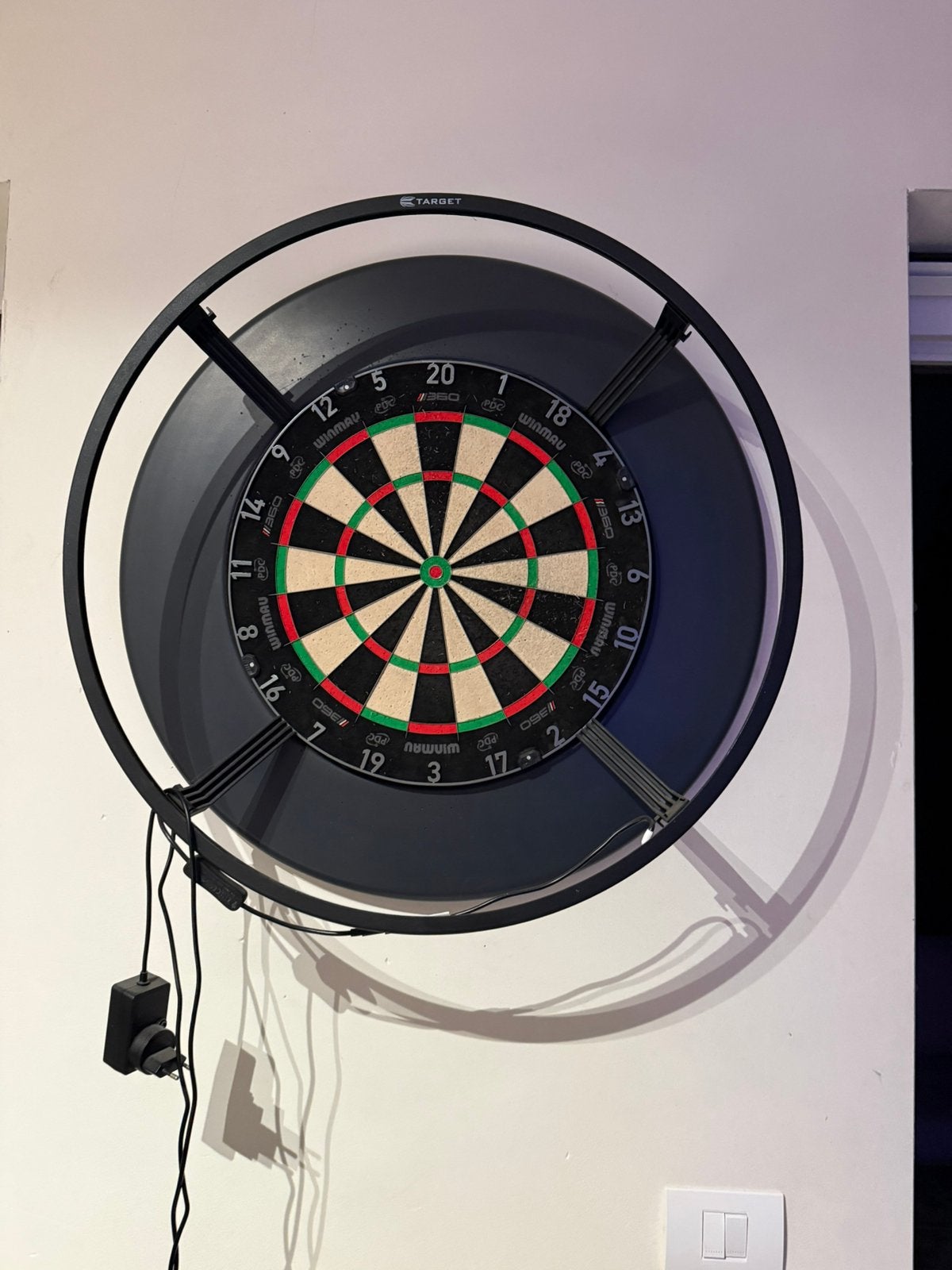 dart board + toebehoren, Sport en Fitness, Ophalen, Zo goed als nieuw
