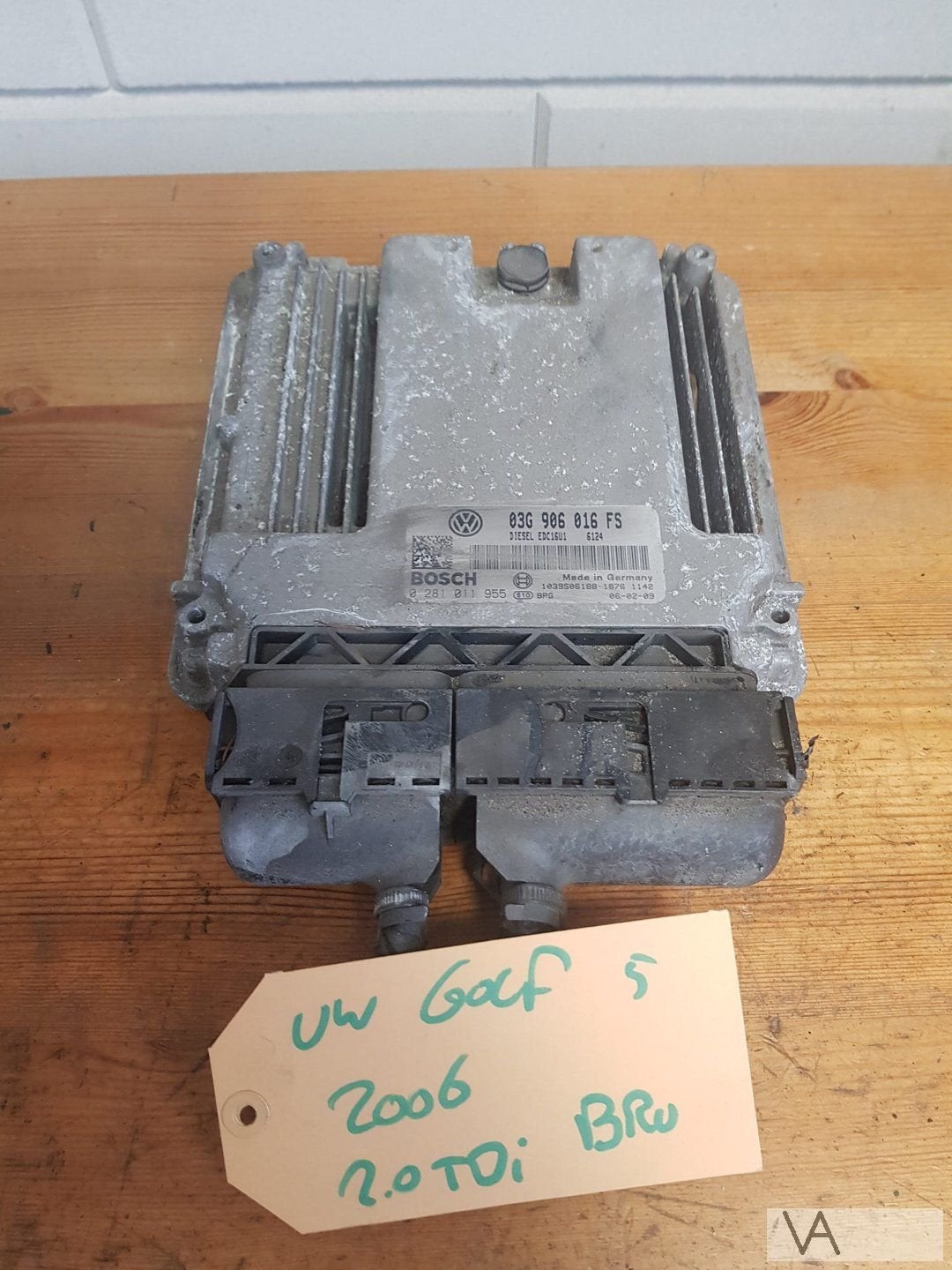 VW Golf 5 2003 - 2008 motorcomputer 1.9 tdi BRU 03g906016fs, Volkswagen, -, Utilisé, -