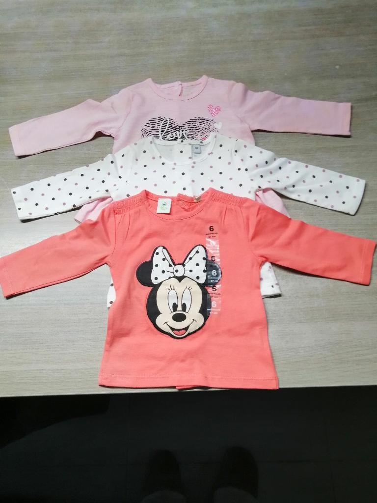3 longsleeves mt 68 NIEUW, Kinderen en Baby's, Babykleding | Maat 68, Ophalen, Nieuw, Meisje, Shirtje of Longsleeve