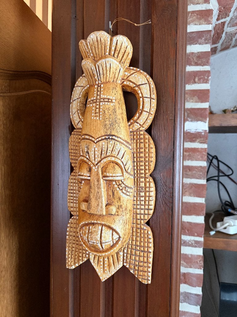 Afrikaans masker, 40 cm, Gesneden, Masker, Ophalen