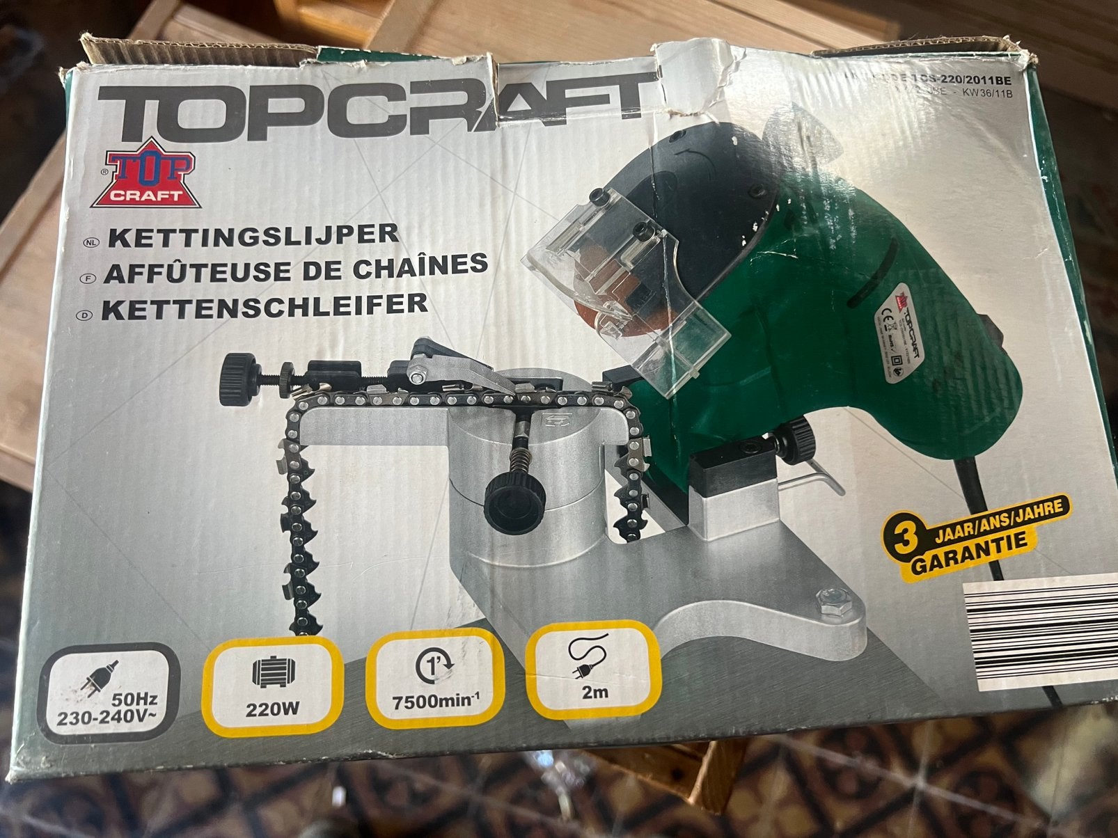 Nieuw in de doos ketting slijper, Doe-het-zelf en Bouw, Ophalen, Zo goed als nieuw