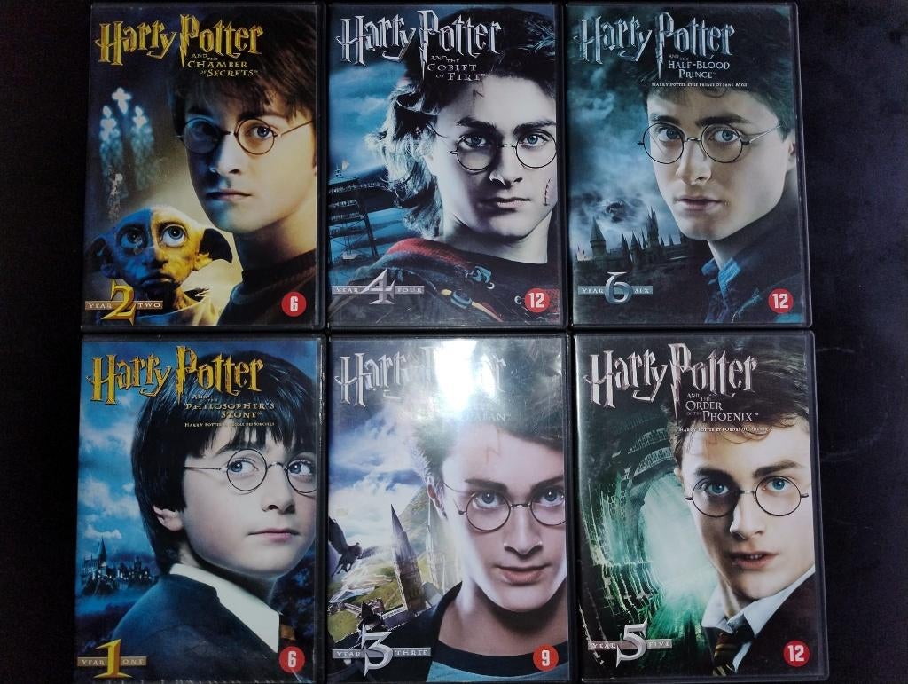 DVD Harry Potter Lot van 6 DVD's, Verzamelen, Harry Potter, Ophalen, Gebruikt, Overige typen