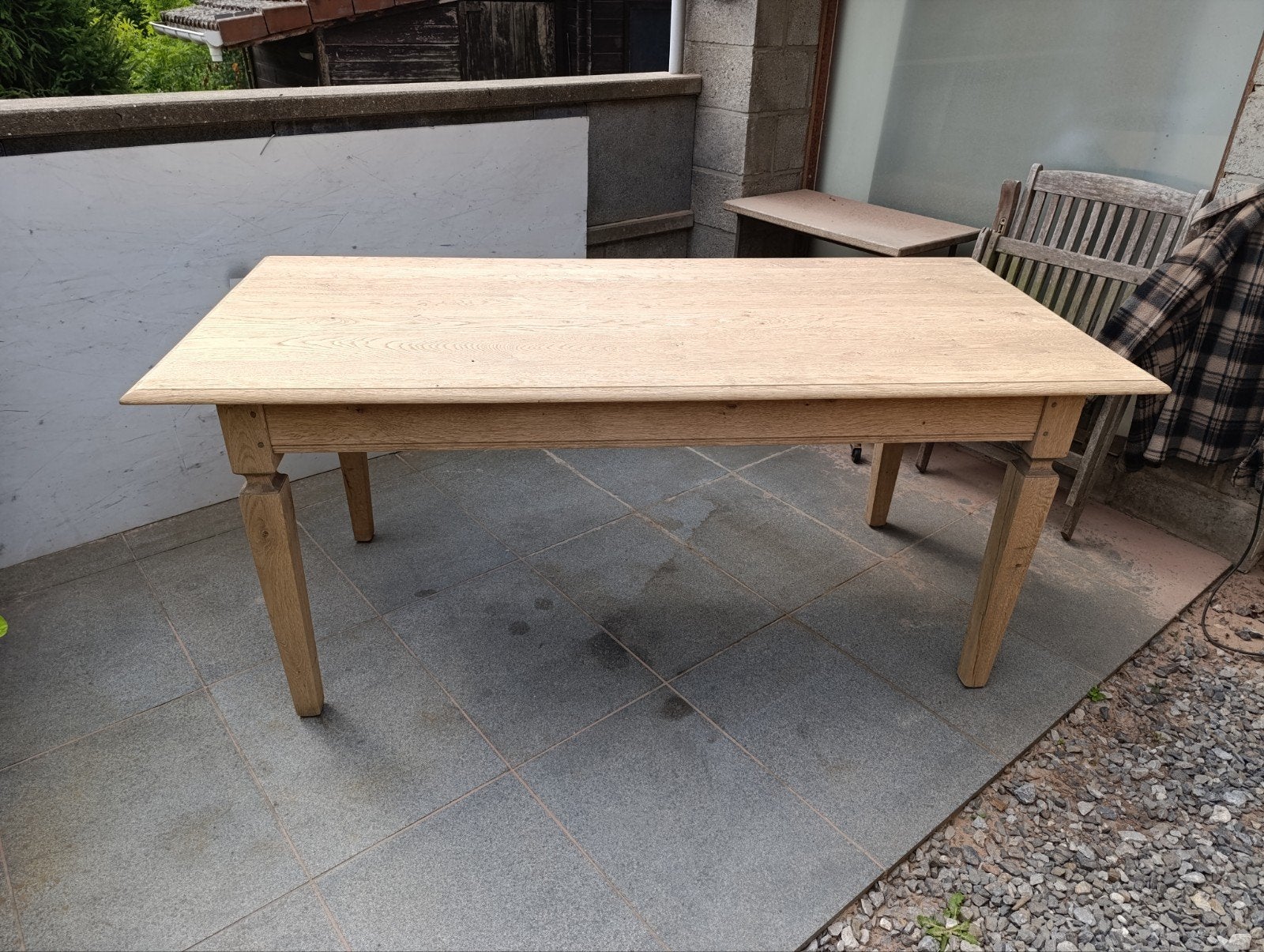 table en chêne aérogommer, Maison & Meubles, Chêne
