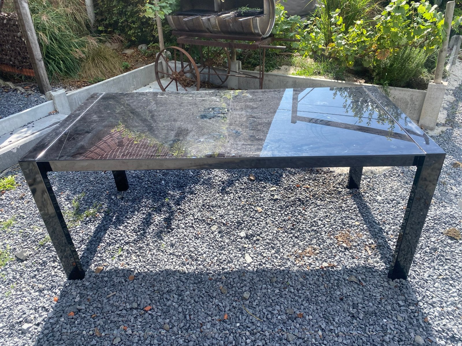 Table en verre, 150 à 200 cm, Verre, Enlèvement, Utilisé
