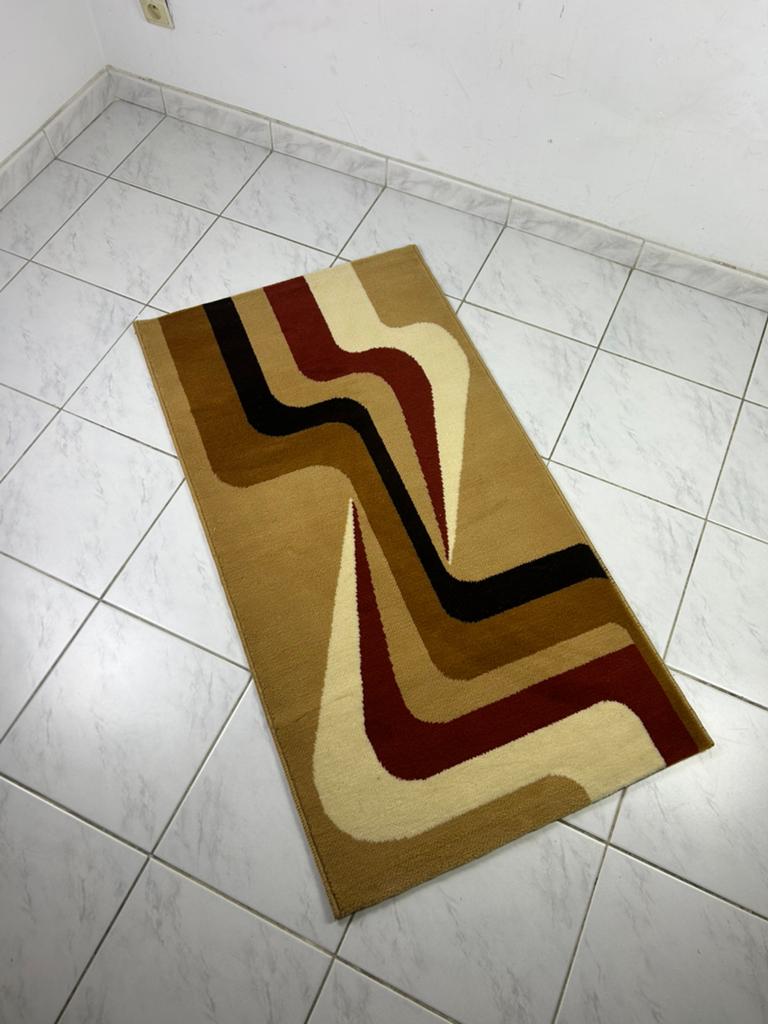 Vintage space age tapijt vloerkleed Nikko Spanje, 100 à 150 cm, Enlèvement ou Envoi, Rouge, Utilisé