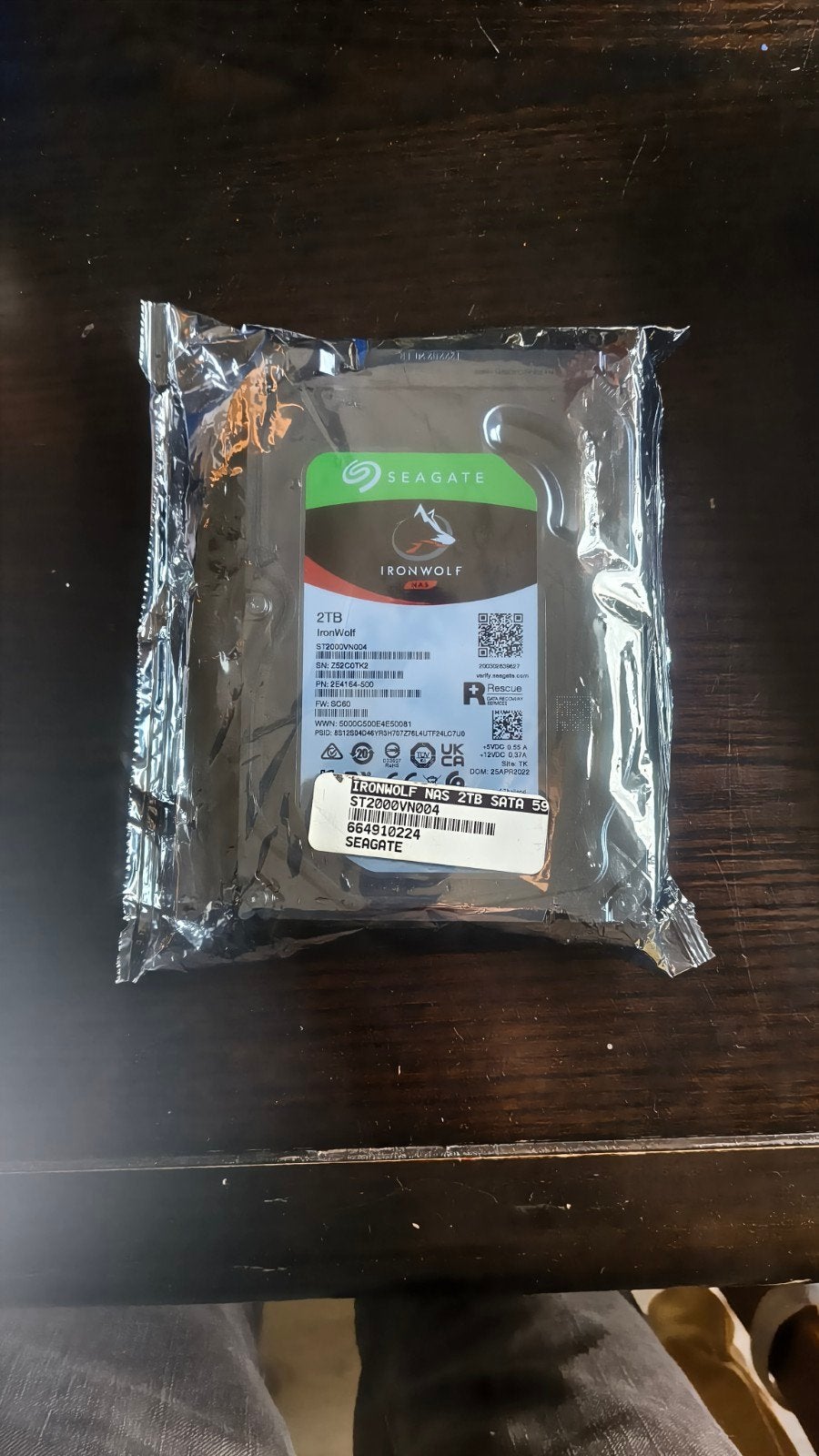 Seagate Ironwolf 2TB NAS Nieuw, Computers en Software, Harde schijven, Ophalen of Verzenden, NAS