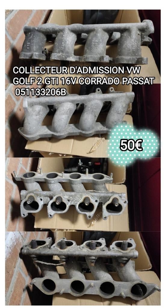 VW Corrado golf 2 GTi passat collecteur admission 051133206B, Volkswagen