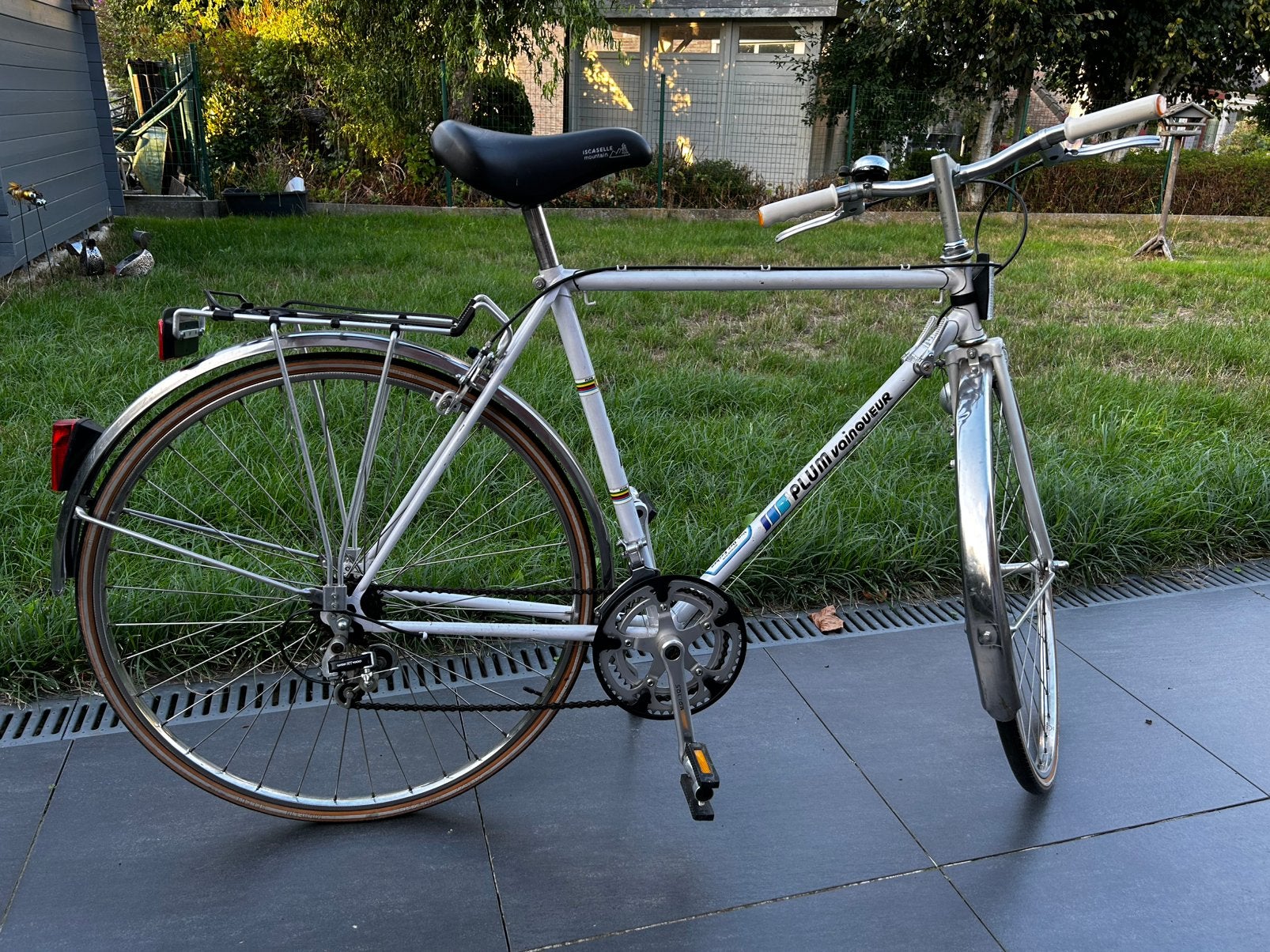 Retro Herenfiets, Fietsen en Brommers, 28 inch, Gebruikt, 10 tot 15 versnellingen, Velgrem
