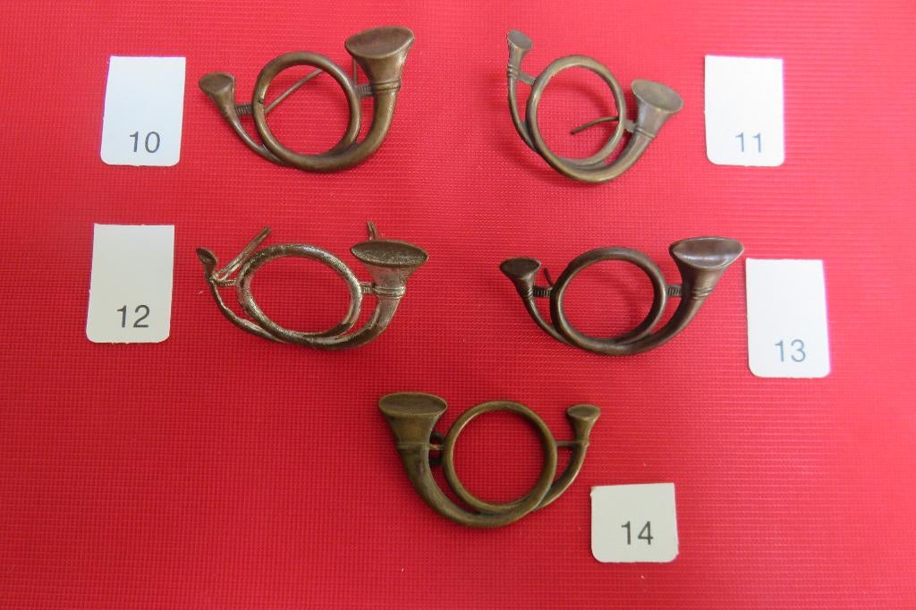 Metalen hoorn Jagers te paard - 1915, Ophalen of Verzenden, Landmacht, Embleem of Badge