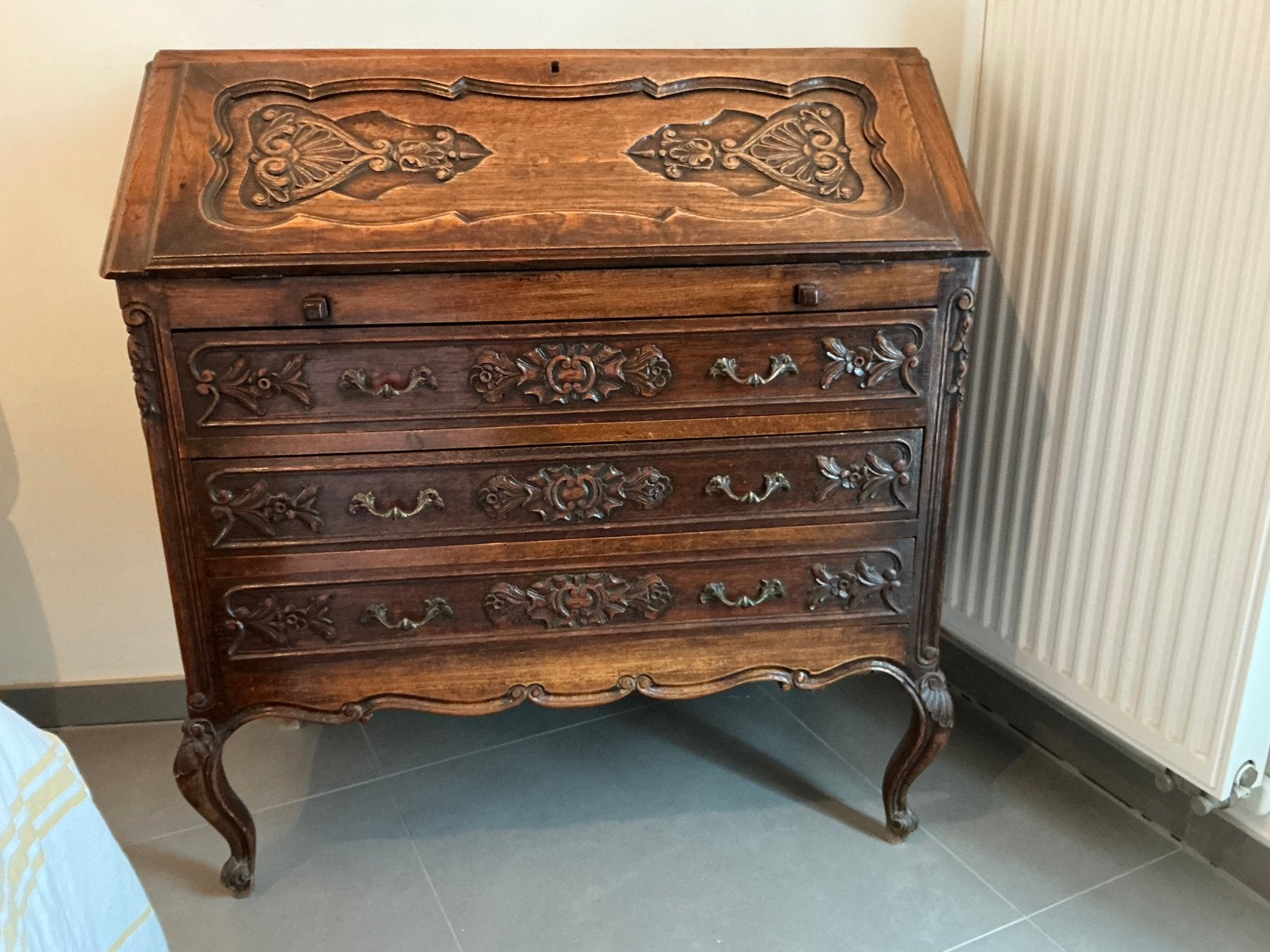Vintage houten secretairekast Louis XV, Enlèvement, Utilisé, Louis XV