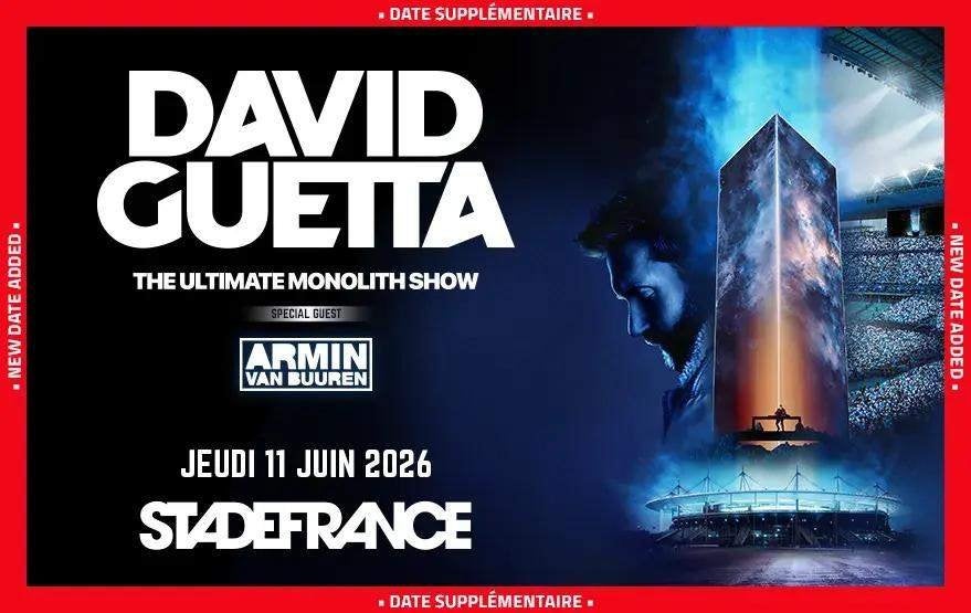 David Guetta Stade France 11/06/2026 - Platinum7 2 tickets, Tickets & Billets, Deux personnes, Juin
