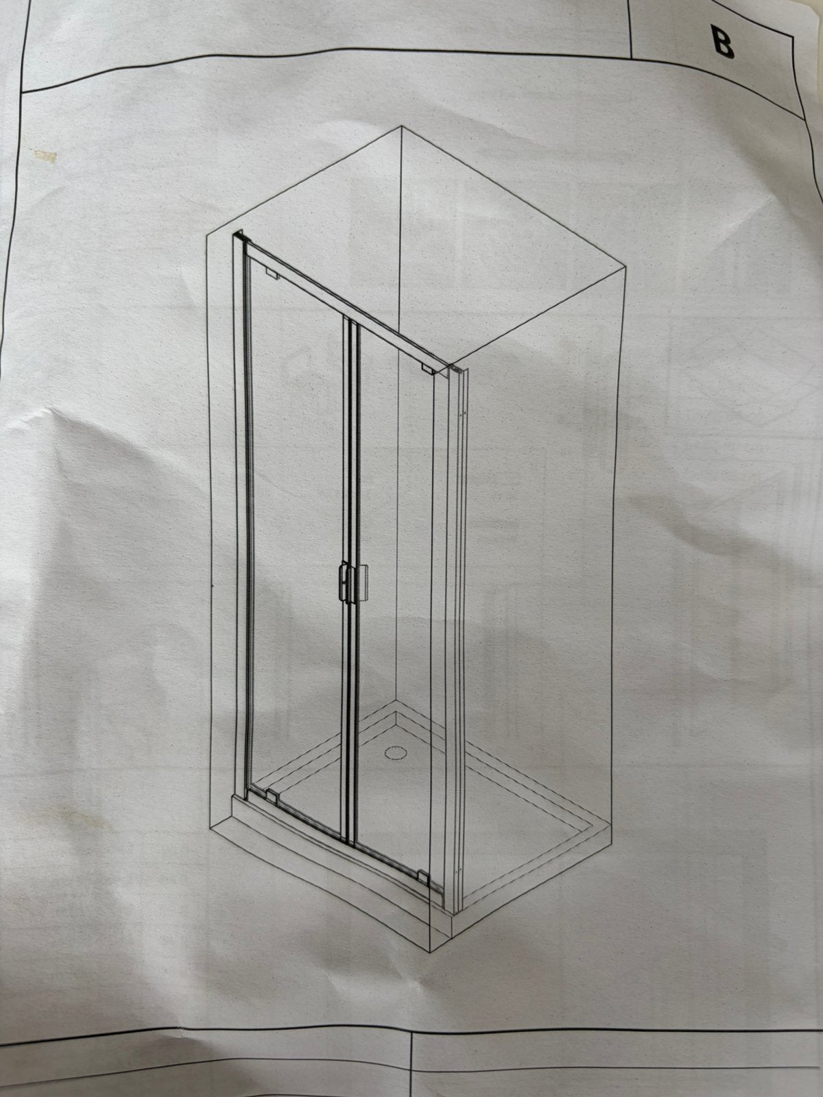 Douche deur glas, Bricolage & Construction, Sanitaire, Neuf, Douche, Verre, Enlèvement