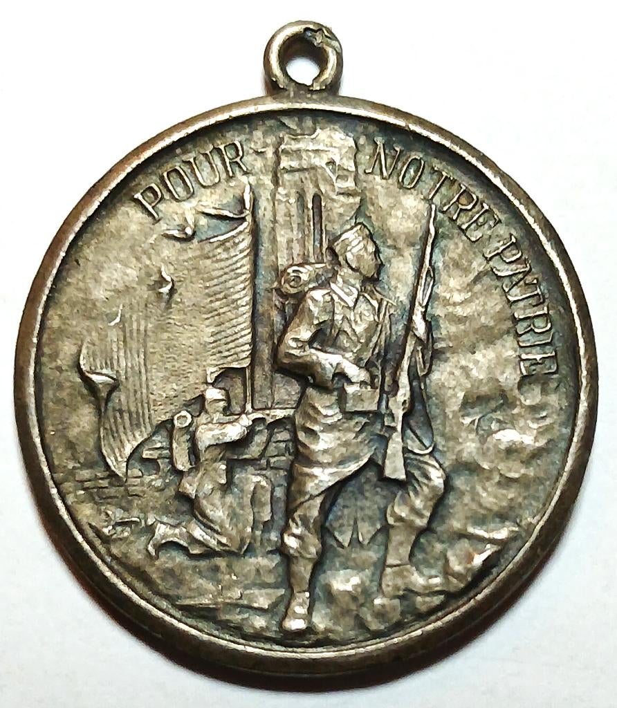 medaille zilver 1916 pour nos invalides pour notre patrie, Postzegels en Munten, Penningen en Medailles, Zilver, Ophalen of Verzenden