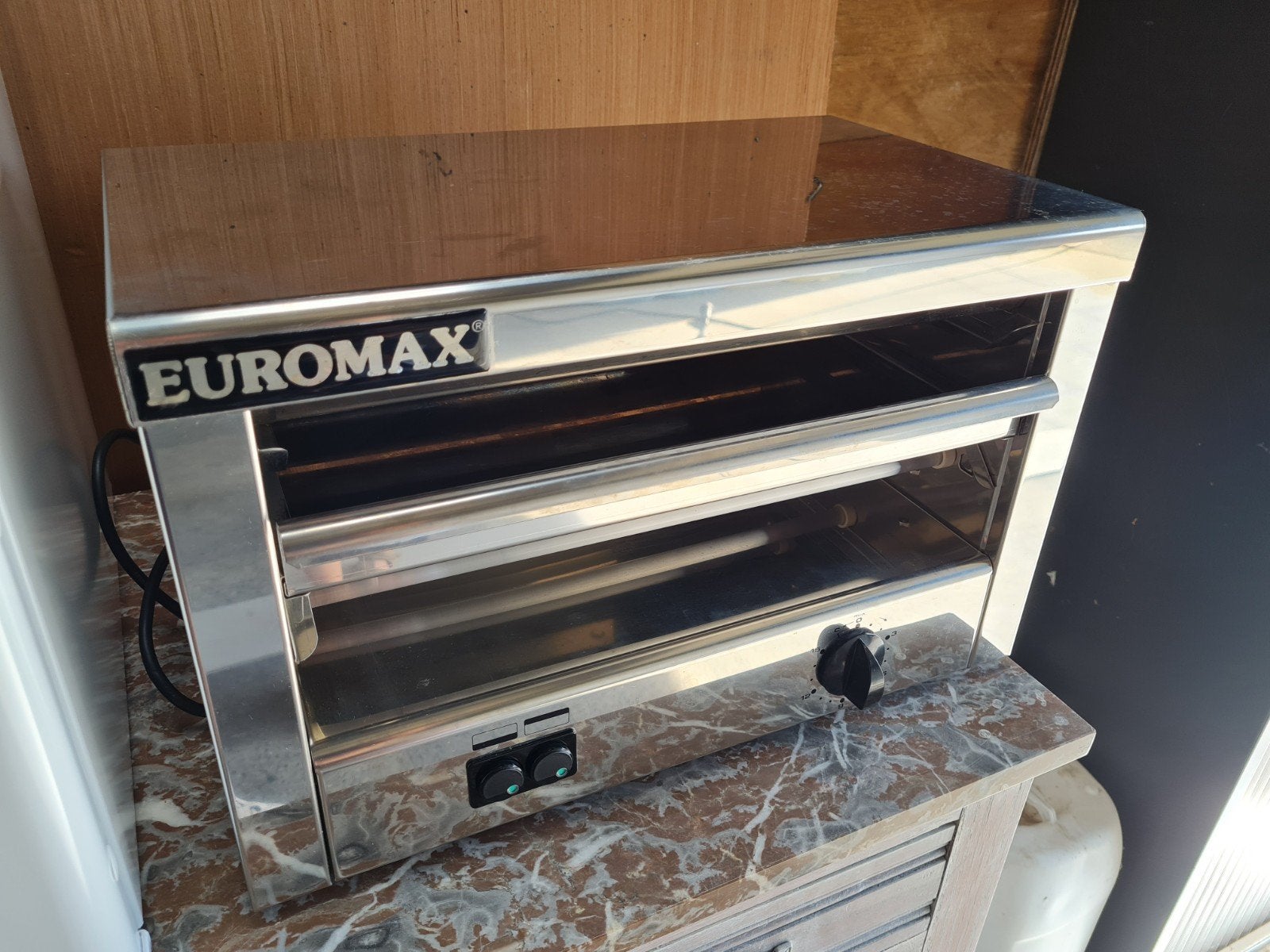 Euromax TRS 20.2 Professioneel Tosti Apparaat / Horeca Toast, Enlèvement, Comme neuf, Ramasse-miettes amovible