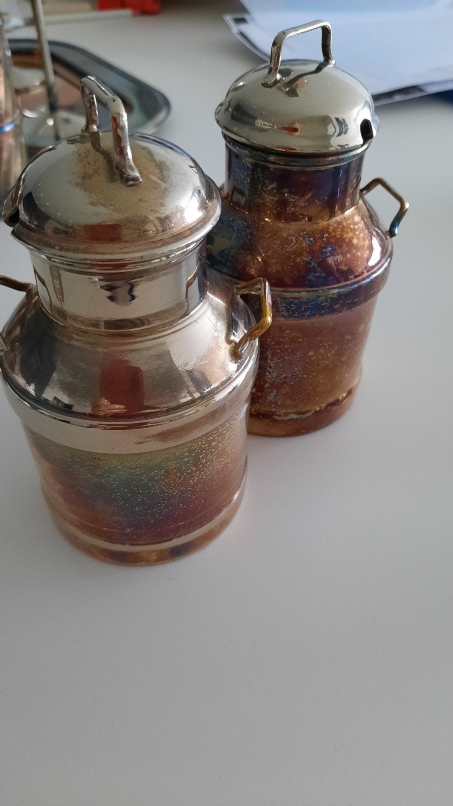 2 VERZILVERDE MELKKANNETJES EN 2 SUIKERPOTJES, Ophalen of Verzenden