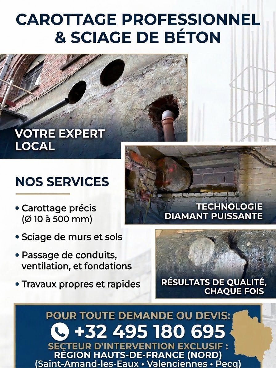 Services carottage bâtiment renovation