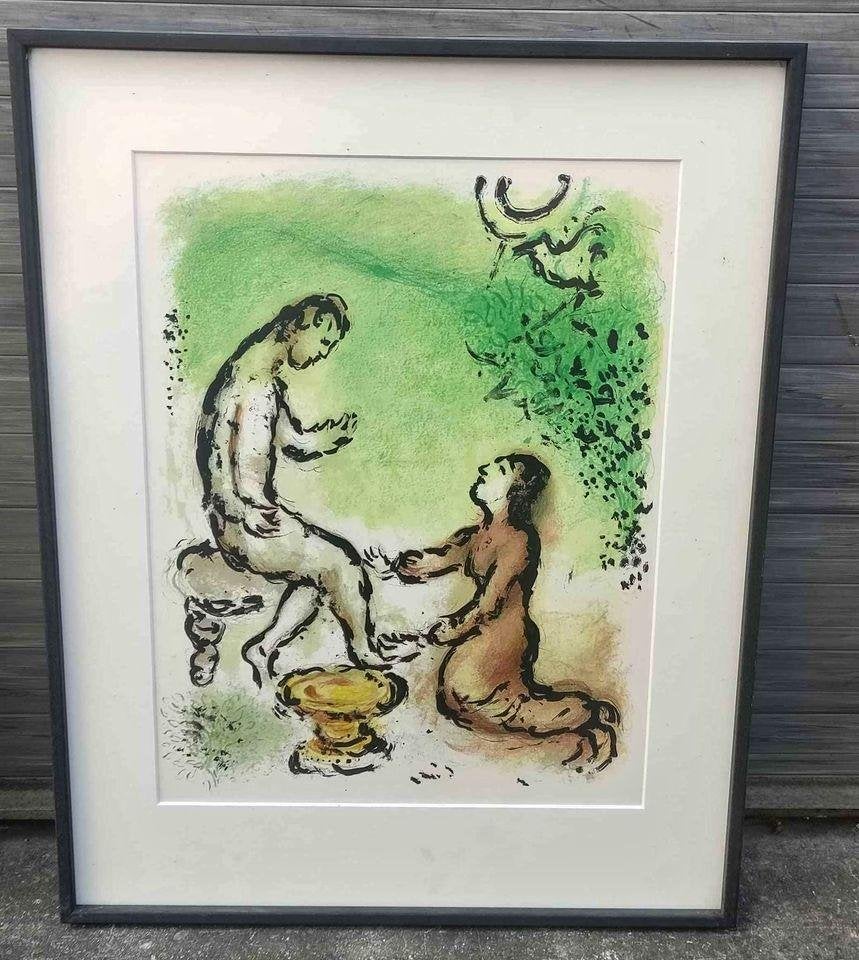 Lithographie de marc chagall, Enlèvement ou Envoi, Lithographie