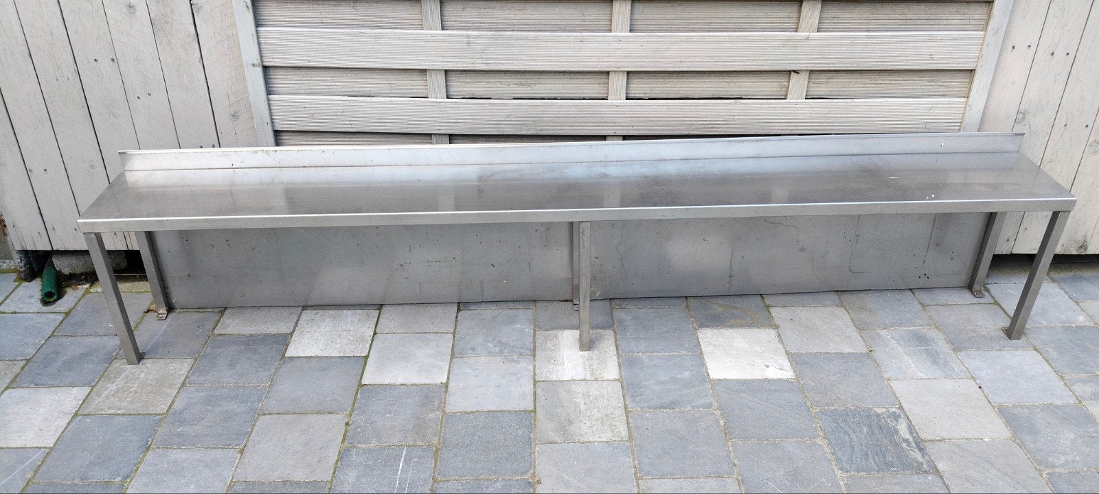 Inox tafel opzetstuk., Ophalen, Gebruikt