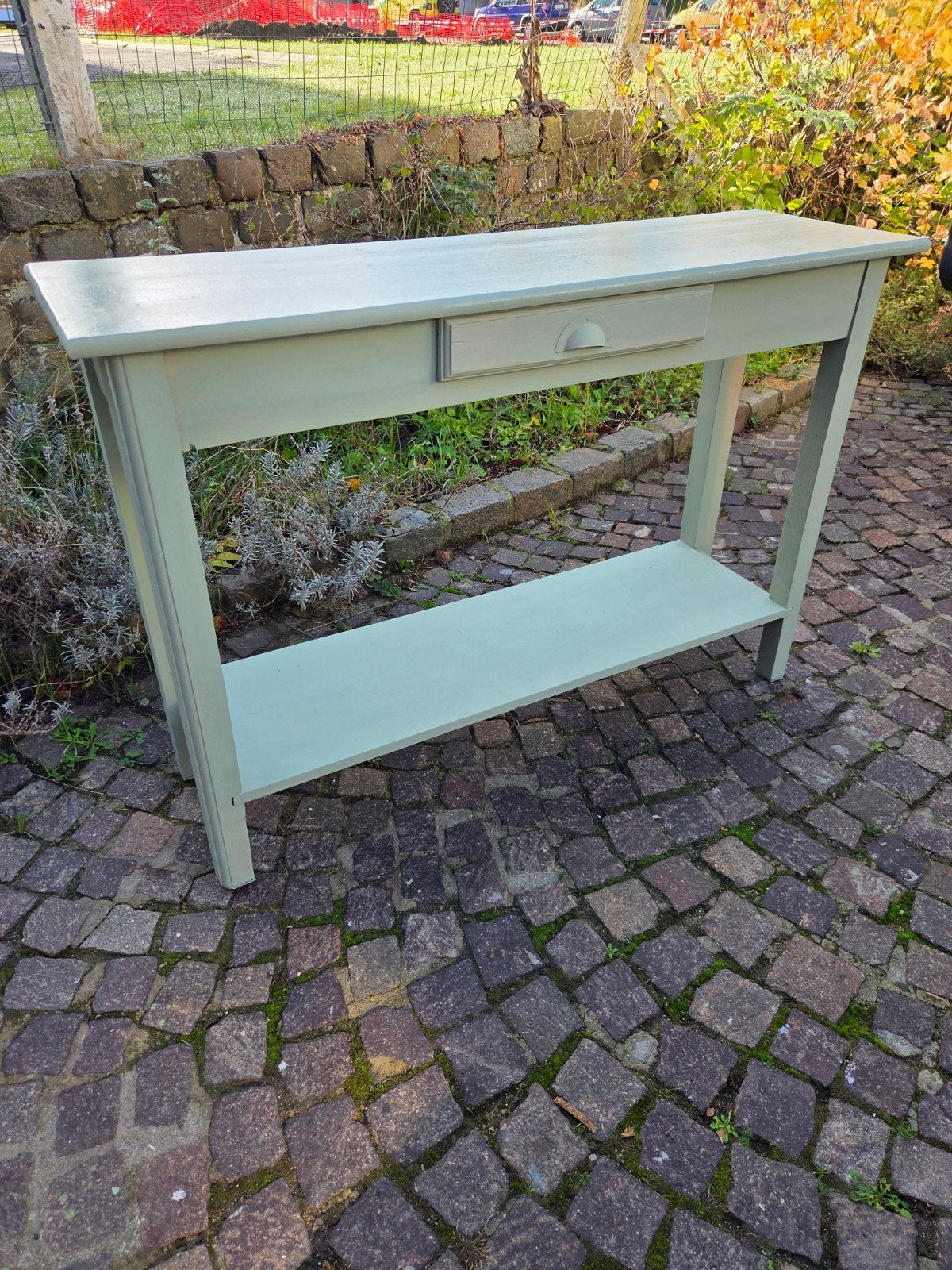 Prachtige oude massieve console tafel, Ophalen
