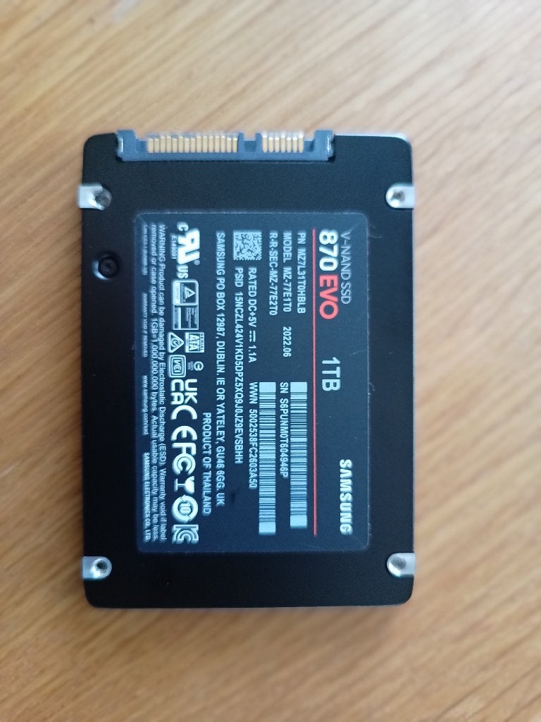 SSD 1TB Samsung 870 EVO, Computers en Software, Harde schijven, Ophalen of Verzenden, SSD