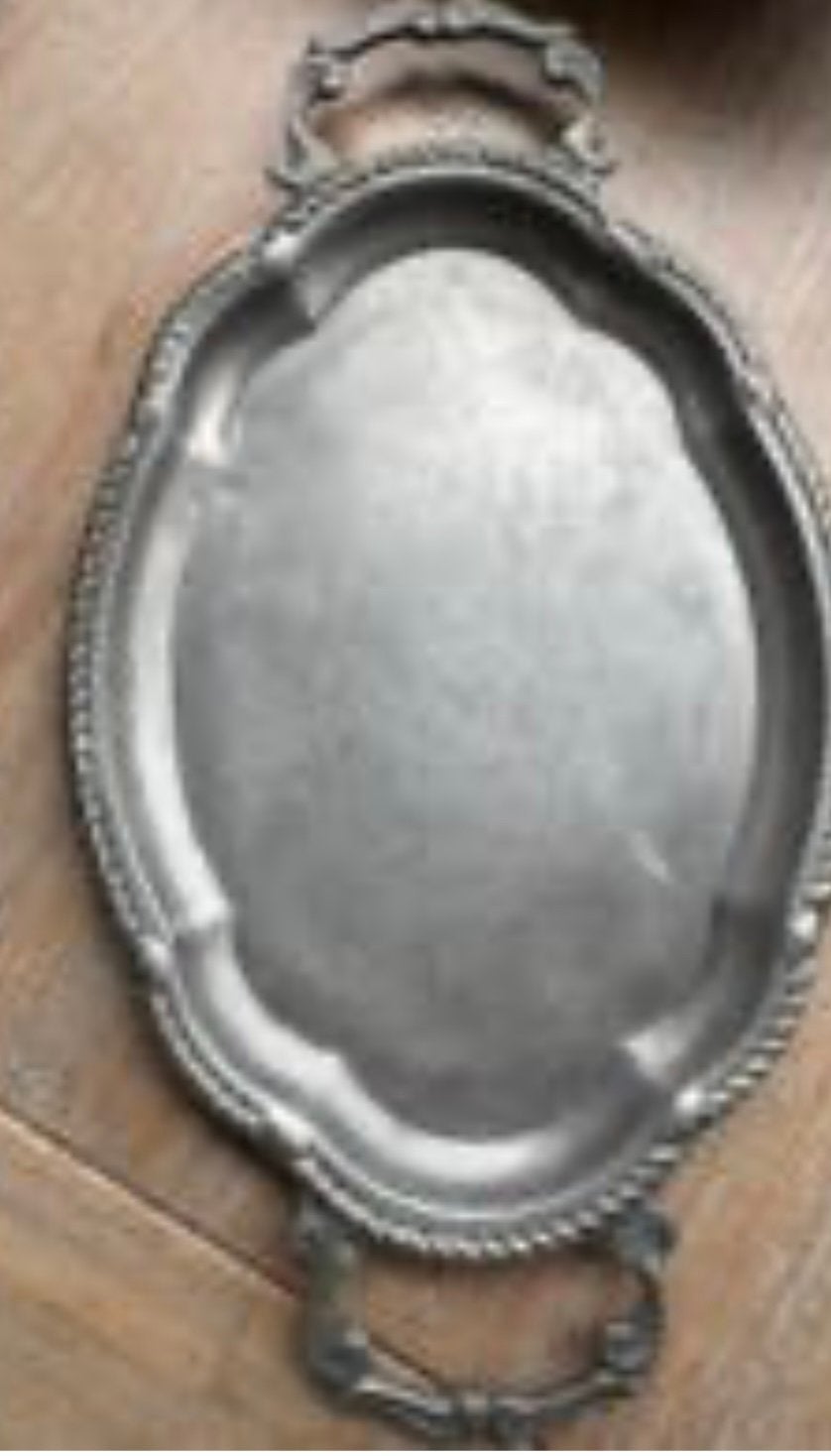 Plateau tin, Antiek en Kunst, Antiek | Tin, Ophalen
