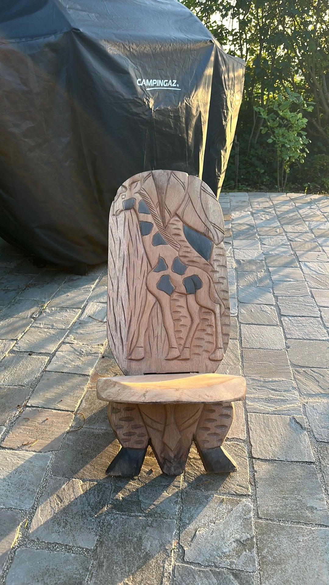 Stoel in Afrikaanse stijl, Antiek en Kunst, Kunst | Beelden en Houtsnijwerken, Ophalen, Houtsnijwerk, 50 - 100 cm, Hout