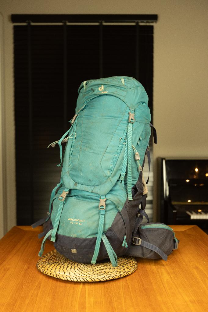 deuter Aircontact 40 + 10 SL Sac à dos de trekking bleu, Enlèvement ou Envoi, Utilisé, Sac à dos