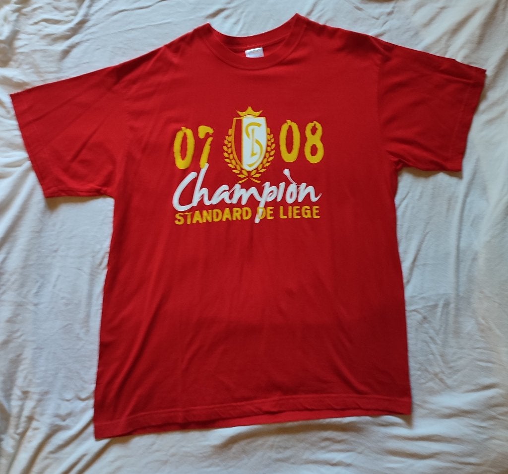 T-shirt standard champion 2008, Vêtements | Hommes, Enlèvement ou Envoi, Neuf, Taille 56/58 (XL), Rouge