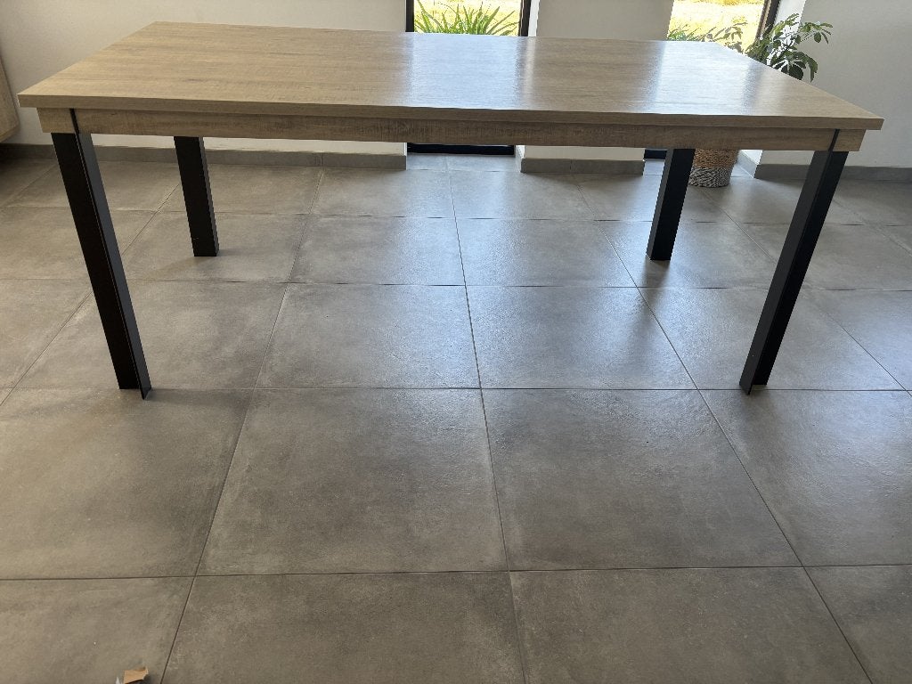 Houten eettafel, Métal, 150 à 200 cm, Cinq personnes ou plus, Enlèvement