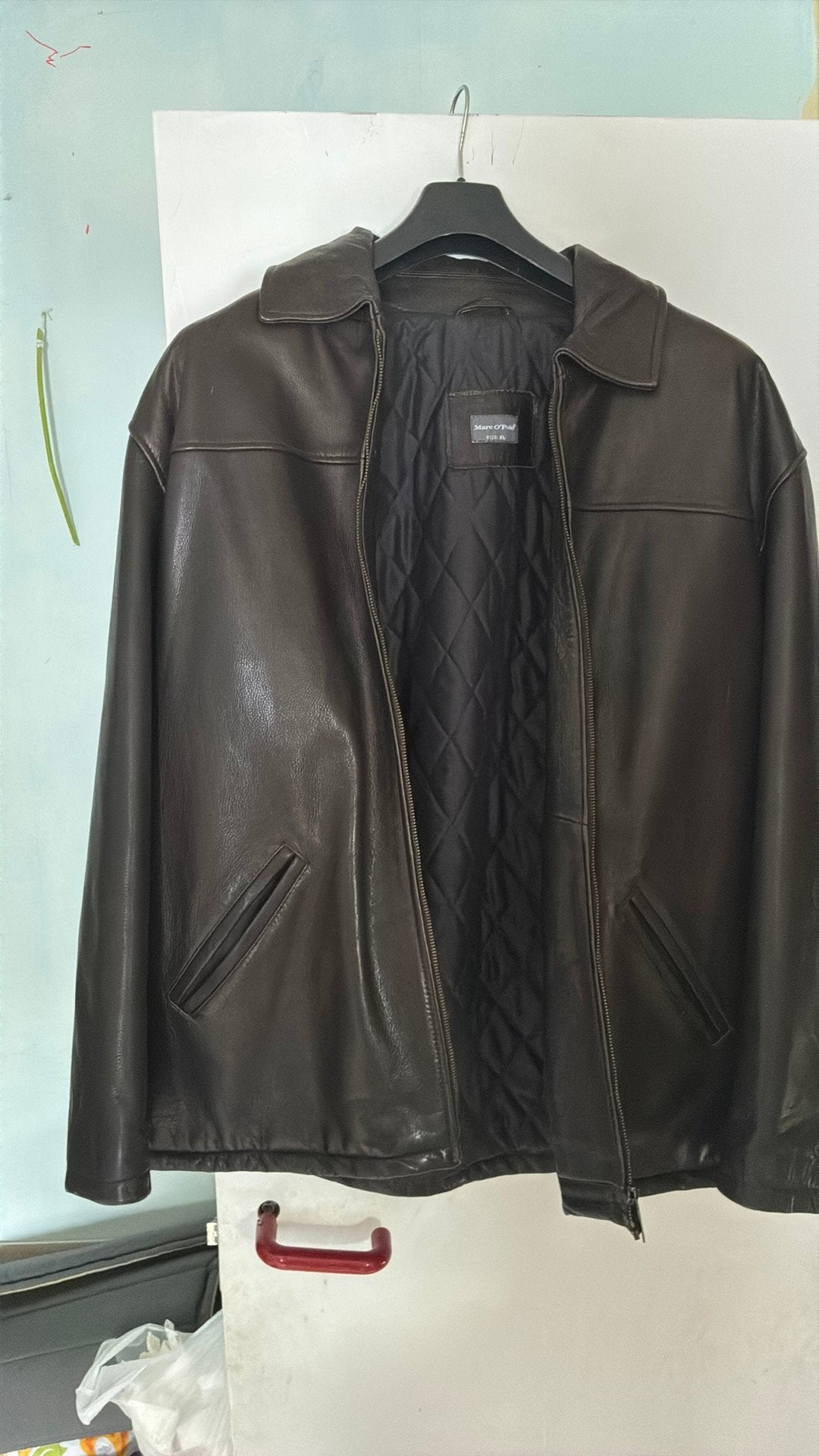 Zware lederen vest Mar o polo XL maat, Motoren, Kleding | Motorkleding, Ophalen of Verzenden