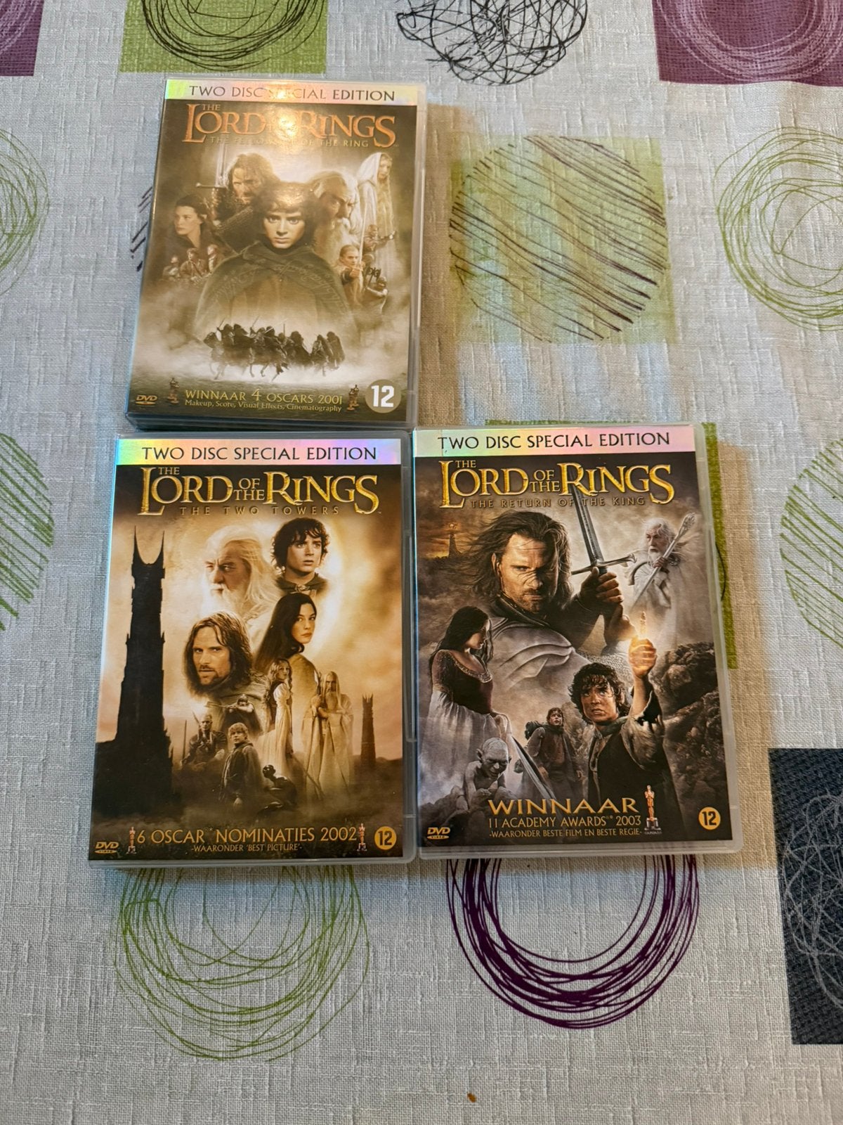3 dvds lord of the rings, Verzamelen, Ophalen of Verzenden, Zo goed als nieuw