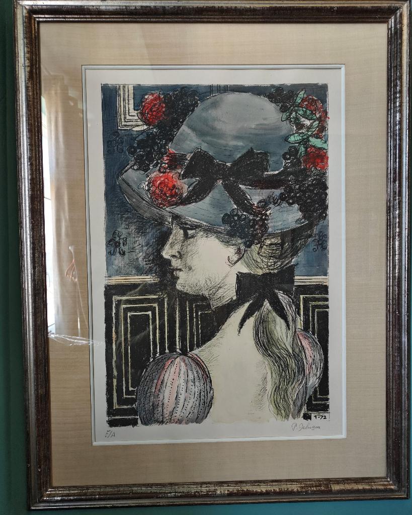 Paul Delvaux - Chapeau 1900, 1972, Antiek en Kunst, Ophalen