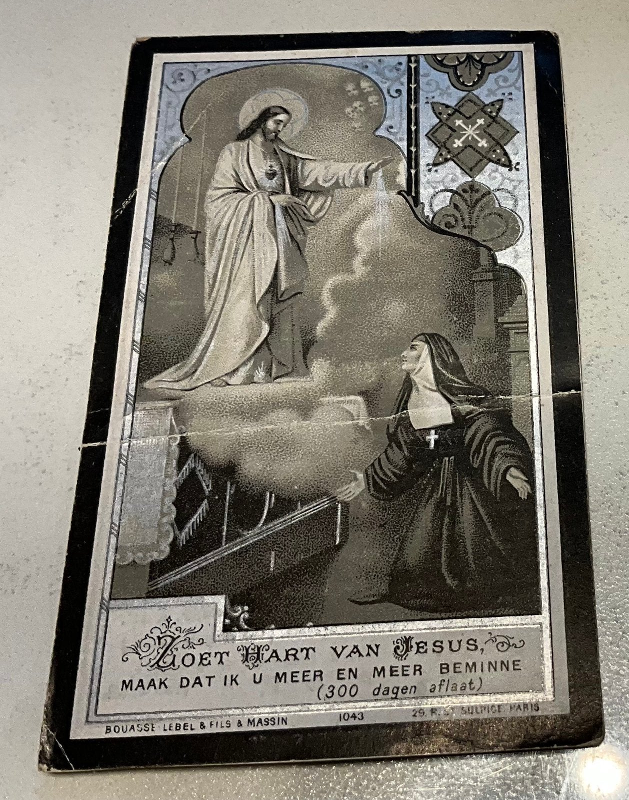 bidprentje (1914 - 1899)  Zuster Justina  Euphemie Leclercq, Verzamelen, Ophalen of Verzenden, Bidprentje