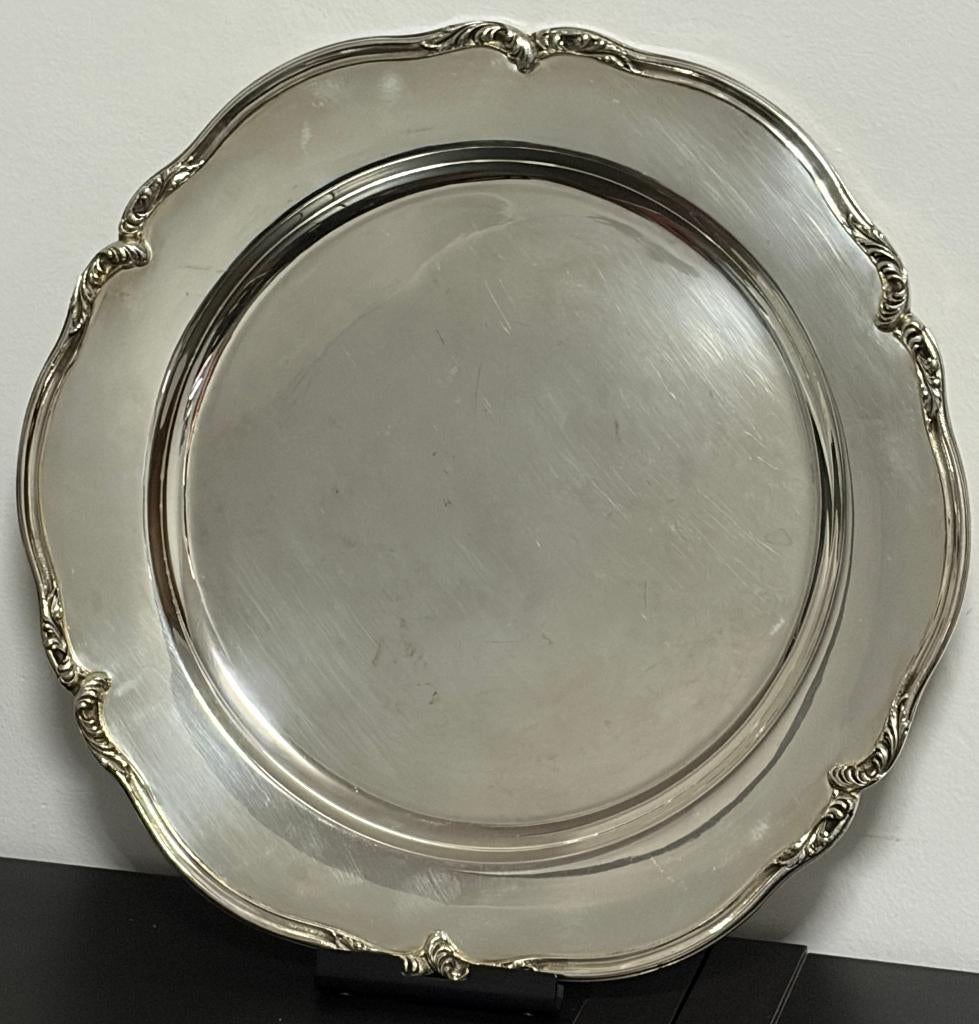 Wiskemann verzilverd rond dienblad, Ophalen of Verzenden, Zilver