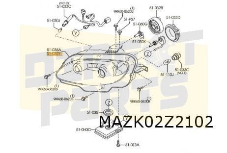 Mazda MX-5 (3/05-10/08) koplamp R (Xe) Origineel! NF7651031A, -, Verzenden, -, Nieuw