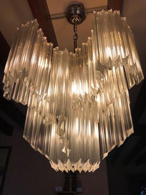Luster, Huis en Inrichting, Lampen | Kroonluchters, Ophalen, Zo goed als nieuw, Glas