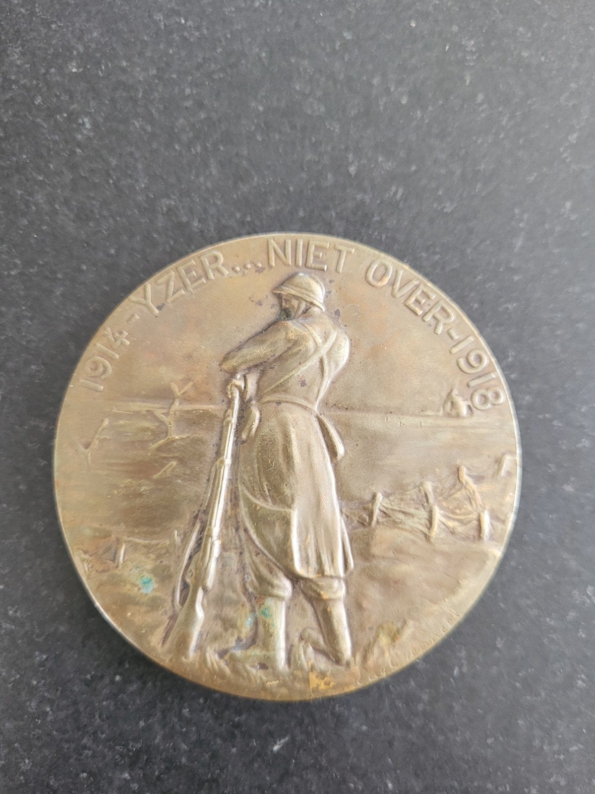 Médaille 1914-1918 Yser, Enlèvement ou Envoi, Bronze
