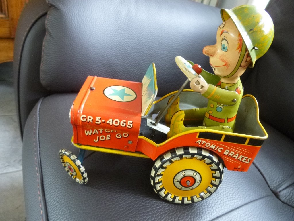 Oud mechanisch speelgoed van plaatwerk, Ophalen of Verzenden
