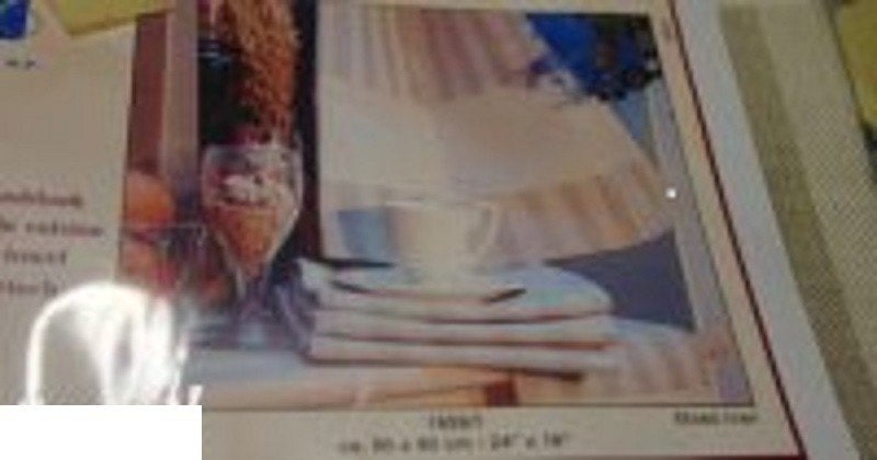 kit essuie de cuisine  points compté avec explication., Enlèvement ou Envoi, Neuf, Lin