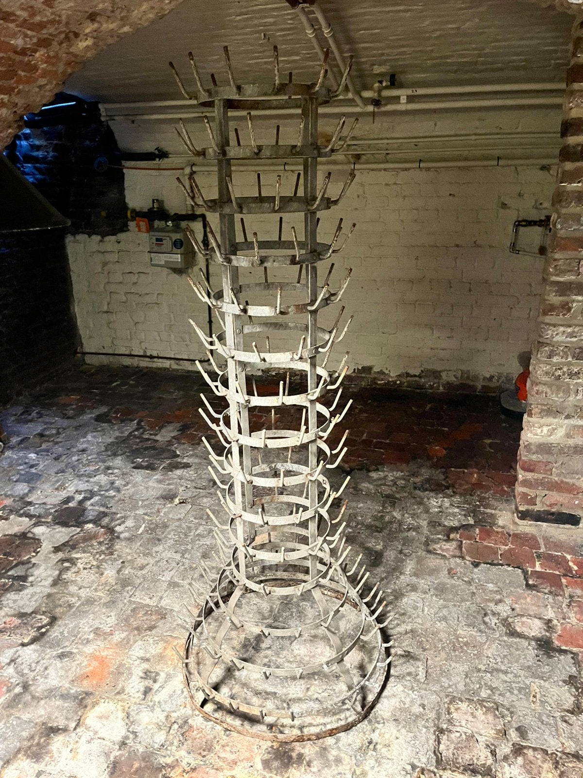 Flessendroogrek/flessenboom/ égouttoir à bouteilles, Huis en Inrichting, Ophalen, Gebruikt, 25 flessen of meer, Metaal