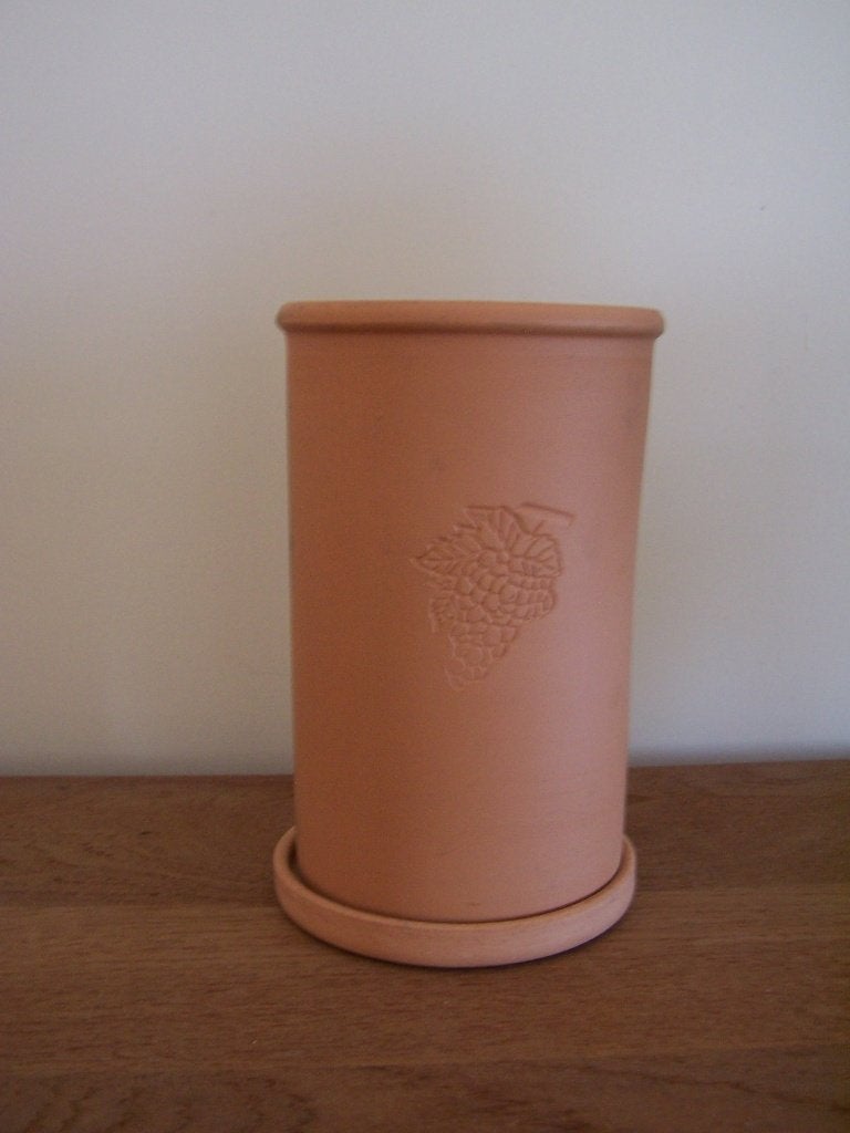 wijnWijnkoeler terracotta met voet – nieuw, Ophalen of Verzenden, Nieuw, Witte wijn