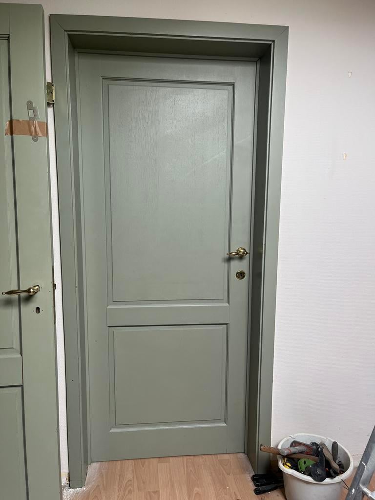 Portes interieure en bois massif peinte, Bricolage & Construction, 75 à 150 cm, Enlèvement, Utilisé, Vitre comprise