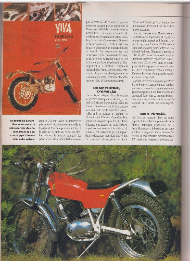 Moto Montesa Cota 247 Trial collection, Envoi, Utilisé