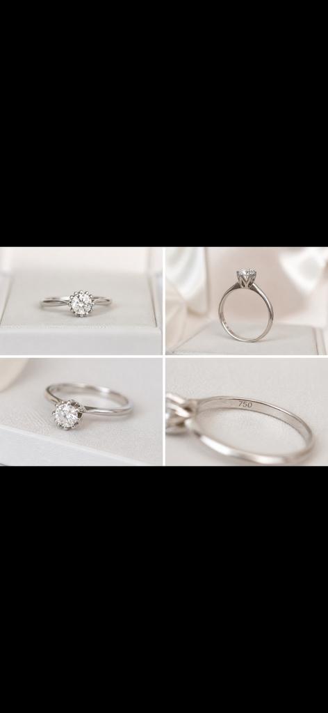 Bague,18k avec diamant, Bijoux, Sacs & Beauté, Bagues, Or, Comme neuf, Or, Enlèvement