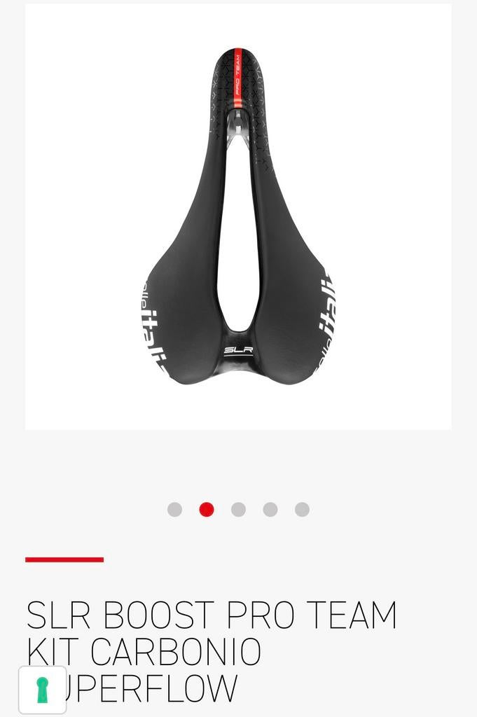 Selle italia slr pro team carbon zadel, Fietsen en Brommers, Ophalen, Zo goed als nieuw
