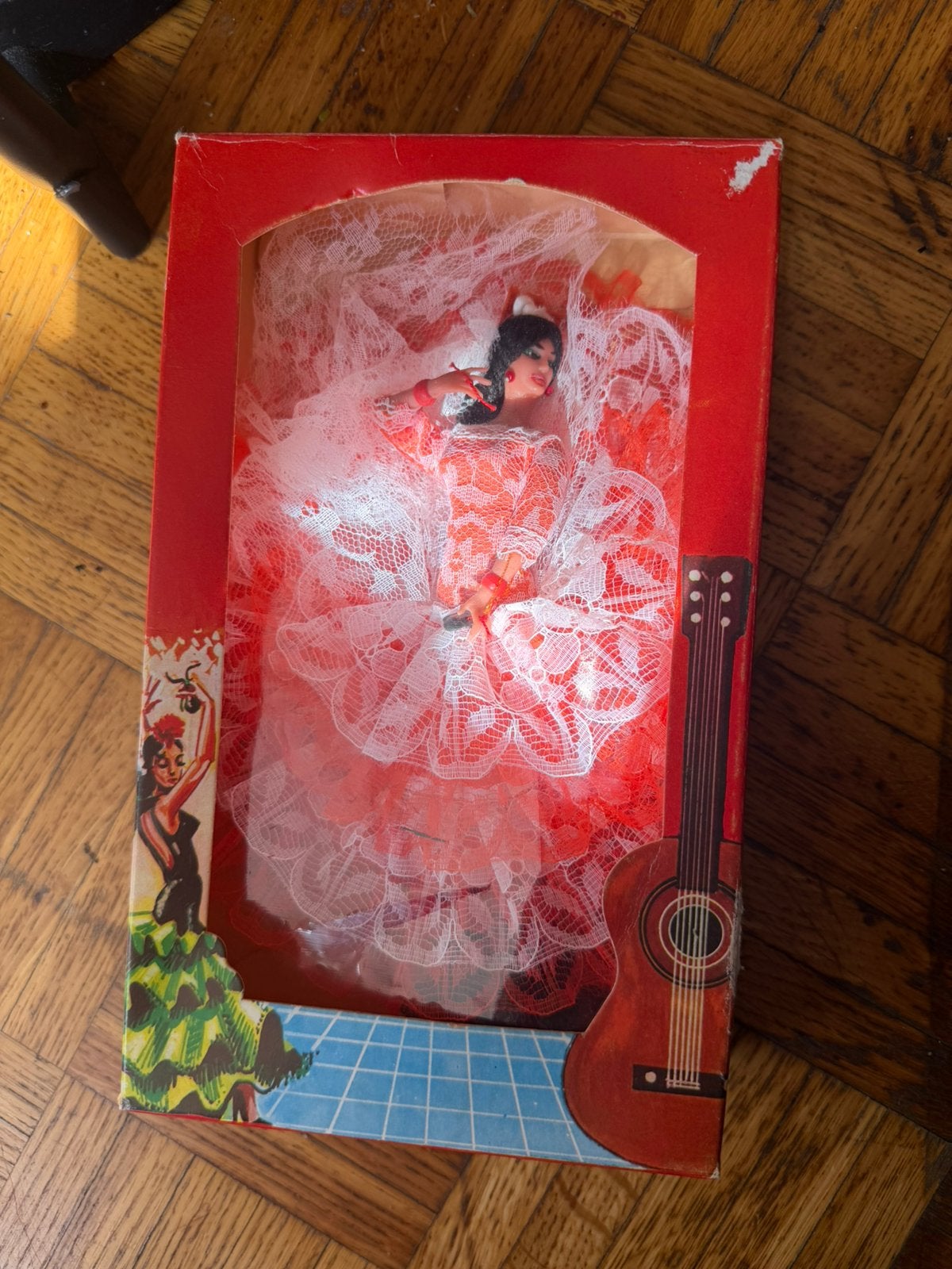 Robe vintage rouge pour poupée de flamenco Marin Chiclana, Collections, Enlèvement ou Envoi