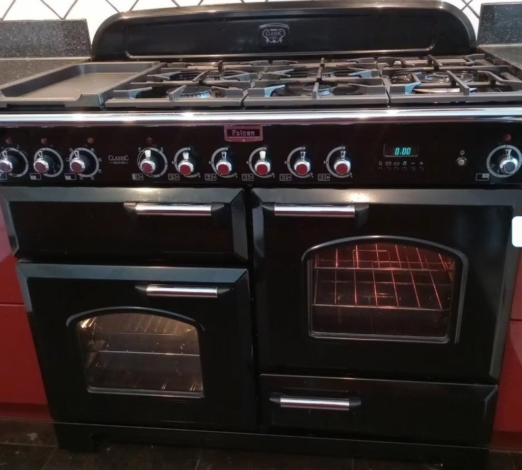 Fornuis Falcon Classic Deluxe 110cm zwart, Elektronische apparatuur, Ophalen, Grill