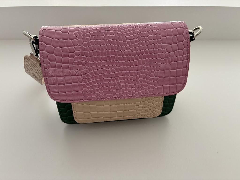 Sac à main vert, rose et beige de la marque Hvisk, Enlèvement ou Envoi, Neuf, Rose, Sac à main